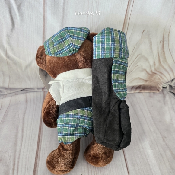 Mercedes Benz Golfer Teddy Bear Plush Stuffed Toy St Andrews Links 10 Inch 2015 - Picture 7 of 9